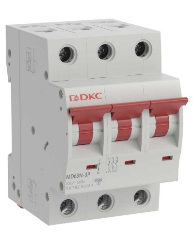 YON max MD63N 3P 25А 6кА C (MD63N-3PC25). Автоматический выключатель. ДКС в Раменском