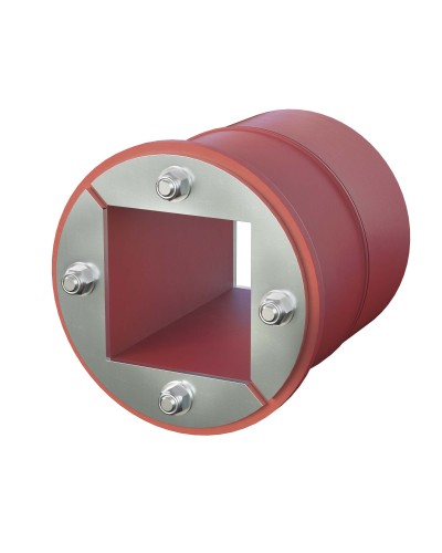 Проходка круглая, нержавеющая, D70х70 мм с проемом 40х40 мм (DXF3121): Проходка круглая, нержавеющая, с проёмом в Раменском