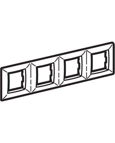 Рамка на 2+2+2+2 модуля (четырехместная), сл. кость (75014O): Рамка четырехместная, Brava в Раменском