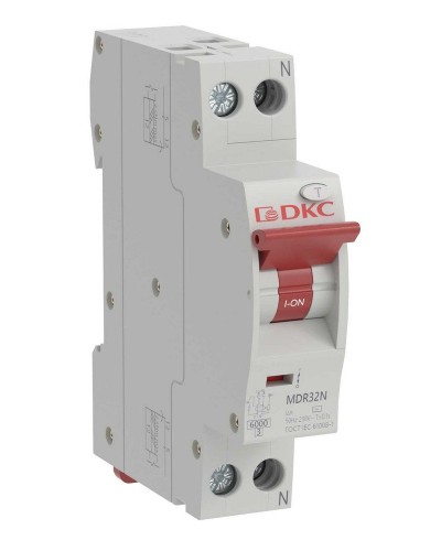YON max MDR, 1P+N, 30mA, 32A, 6kA, А (MDR32N-1N2C32-A). Компактный автоматический выключатель дифференциального тока. ДКС в Раменском