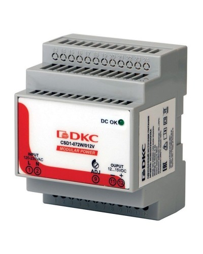Источник питания однофазный, 72Вт, 3А, 24В (XCSD1072W024VAA). Источник питания  MODULAR POWER однофазный. ДКС в Раменском