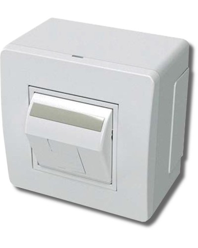Коробка в сборе с 1 розеткой RJ45, кат.5е, белая (10665): Коробка в сборе в Раменском