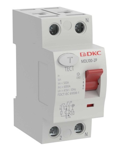 YON MAX MDL100 ВДТ, 2P, 30mA, 16A, АС (MDL100-2P2-16-AC). Автоматический выключатель дифференциальный (УЗО). ДКС в Раменском