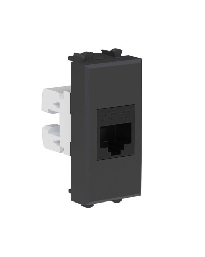 Розетка RJ-45, кат.5E, Avanti, 1 модуль, черный матовый (4412661): Розетка компьютерная модульная в Раменском