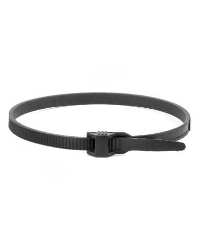 Хомут 9х300 P6.6 черный (100шт) (26502SR). Хомут с плоским замком. ДКС в Раменском