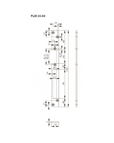 FLH24-94. Запорная планка длинная. dormakaba в Раменском