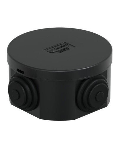 Коробка JBR065 D=65х35, 4 вых., IP44, черная (44004BL-1). Коробка монтажная. Экопласт в Раменском