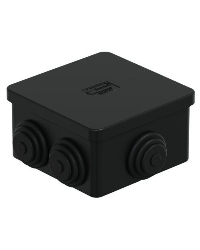 Коробка JBS070 70х70х40, 6 вых., IP44, черная (44056BL-1). Коробка монтажная. Экопласт в Раменском