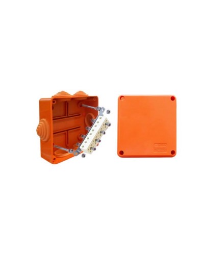 Коробка JBS100 100х100х55, 6 вых., 4P (0,15…4мм²) (43147HF): Коробка монтажная, огнестойкая, без галогена в Раменском