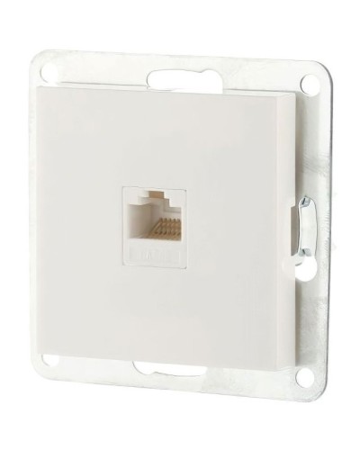 Розетка RJ-45 кат.5е с накладкой, белый LK80 (846104-1). Розетка компьютерная. Экопласт в Раменском