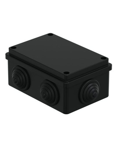 Коробка JBS120 120х80х50, 6 вых., IP55, черная (44008BL-1). Коробка монтажная. Экопласт в Раменском