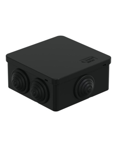 Коробка JBS101 100х100х55, 6 вых., IP55, черная (44037BL-1). Коробка монтажная. Экопласт в Раменском