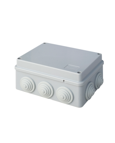 Коробка JBS150 150х110х70, 10 вых., 8P (0,15...2,5мм²) серая (43019HF-GR). Коробка монтажная, огнестойкая, без галогена. Экопласт в Раменском