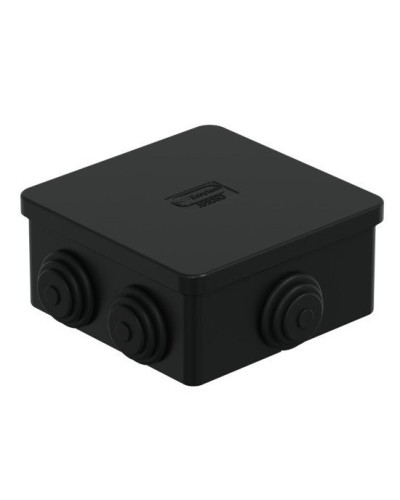 Коробка JBS080 85х85х40, 6 вых, IP44, черная (44006BL-1). Коробка монтажная. Экопласт в Раменском