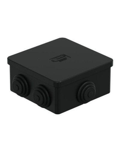 Коробка JBS080 85х85х50, 6 вых., IP44, чёрная (44066BL-1). Коробка монтажная. Экопласт в Раменском