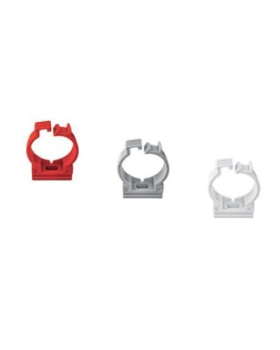 Ecoplast держатель с защелкой для труб D25, АБС, красный (50 шт) (49625-50). Держатель с защелкой для аспирационной системы. Экопласт в Раменском