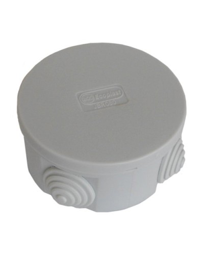 Коробка JBR080 D=80х40, 4 вых. IP44, серая (44005HF). Коробка монтажная, без галогена. Экопласт в Раменском