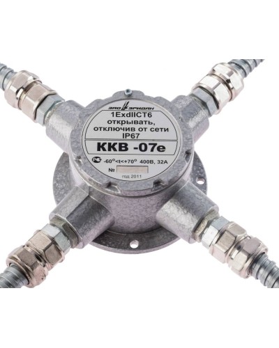 ККВ-07е-Ех-А-Р1-К-БК1, ШТ1/2+ШТ1/2+ШТ1/2+ШТ1/2. Коробка коммутационная взрывозащищенная крестообразная. Эридан в Раменском