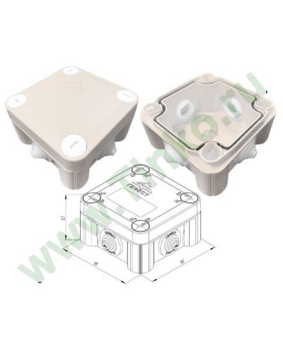 КМ-1010(П)-IP55. Коробка монтажная. Гефест в Раменском