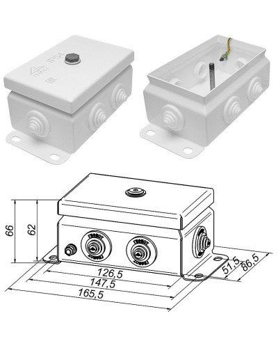 КМ IP55-0812 (без DIN рейки). Коробка монтажная электротехническая. Гефест в Раменском