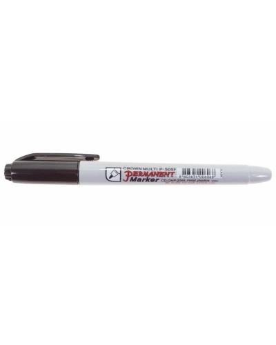 Маркер перманентный Crown «Multi Marker Super Slim» 1 мм, черный, пулевидный (08-8001): Ручка для маркировки в Раменском