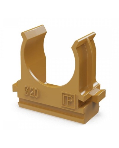 Крепёж-клипса для труб АБС-пластик бук D20 (100 шт) (PR13.0046). Крепление для труб ПВХ. Промрукав в Раменском