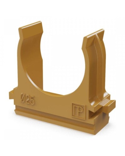 Крепёж-клипса для труб АБС-пластик бук D25 (100 шт) (PR13.0047). Крепление для труб ПВХ. Промрукав в Раменском