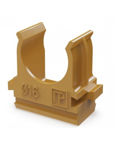 Крепёж-клипса для труб АБС-пластик бук D16 (100 шт) (PR13.0045). Крепление для труб ПВХ. Промрукав в Раменском