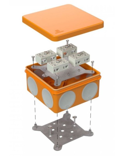 Коробка огнестойкая 100х100х50 (60-0300-FR6.0-4-8-Р Е15-Е60). Коробка огнестойкая для открытой установки. Промрукав в Раменском