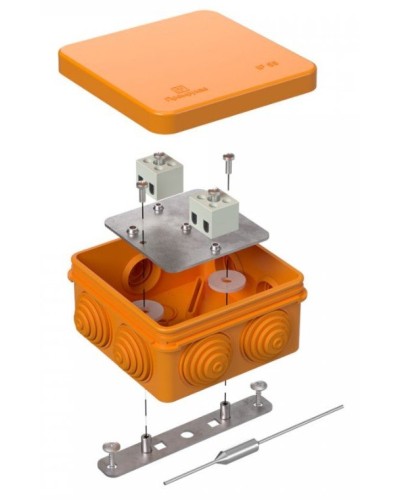 Коробка огнестойкая 80х80х40 (40-0210-FR1.5-4-П). Коробка огнестойкая для открытой установки. Промрукав в Раменском