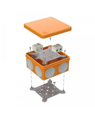 Коробка огнестойкая 60-0300-FR2.5-4 Е15-Е120 100х100х50. Коробка огнестойкая для открытой установки. Промрукав в Раменском