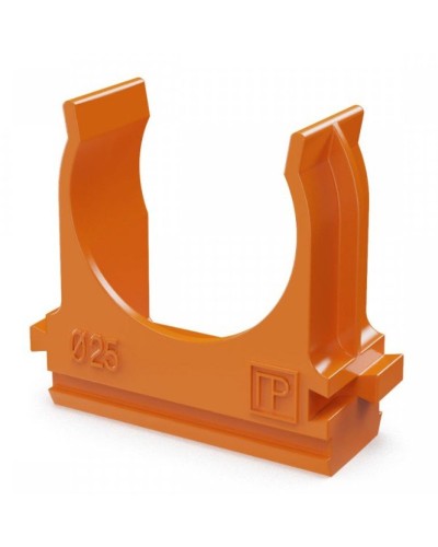 Крепёж-клипса для труб АБС-пластик оранжевая D25 (100 шт) (PR13.0065). Крепление для труб ПВХ. Промрукав в Раменском