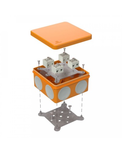Коробка огнестойкая 100х100х50 (60-0300-FR2.5-8). Коробка огнестойкая для открытой установки. Промрукав в Раменском