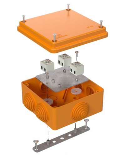 Коробка огнестойкая 100х100х50 (40-0300-FR1.5-6). Коробка огнестойкая для открытой установки. Промрукав в Раменском