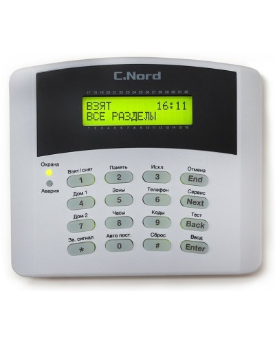 K16-LCD. Проводная клавиатура для контрольных панелей серии Норд, Hunter, Captain. Си-Норд в Раменском