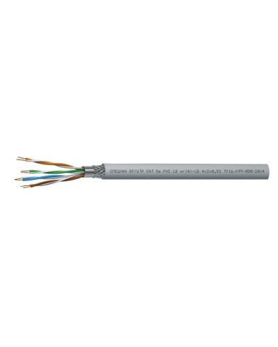 СПЕЦЛАН SF/UTP Cat 5e PVC LSнг(А)-LS 4х2х0,52. Кабель «витая пара» (LAN) для структурированных систем связи. Спецкабель в Раменском